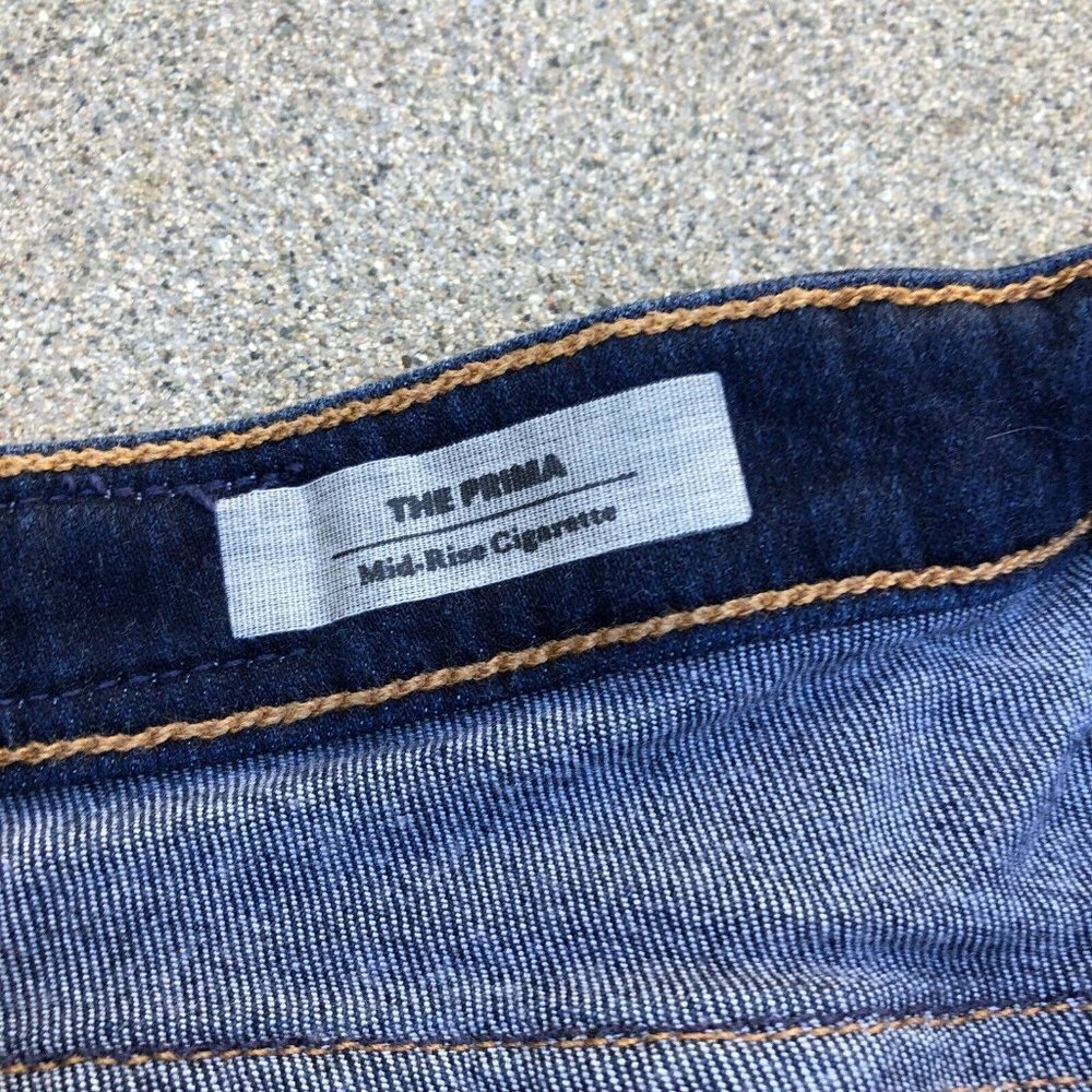 ADRIANO GOLDSCHMIED AG The Prima Mid Rise Cigarette Jeans Women's 27R Denim Blue - Picture 8 of 8